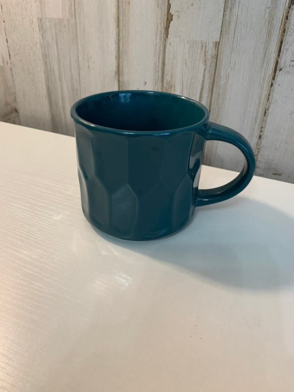 Starbucks Teal Faceted Stacking Coffee Mug 14 fl oz